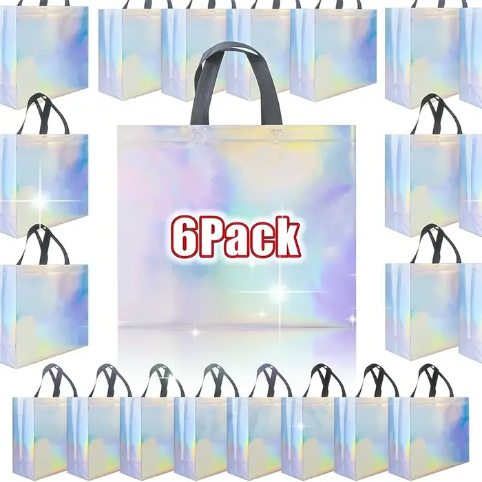 Sac cadeau arc-en-ciel brillant