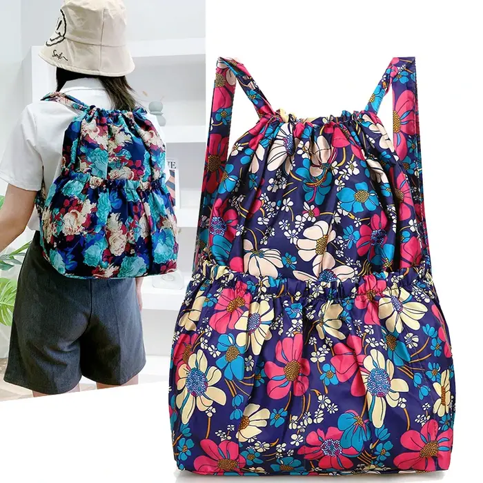 Sac à dos de Sport de voyage pliable avec cordon de serrage