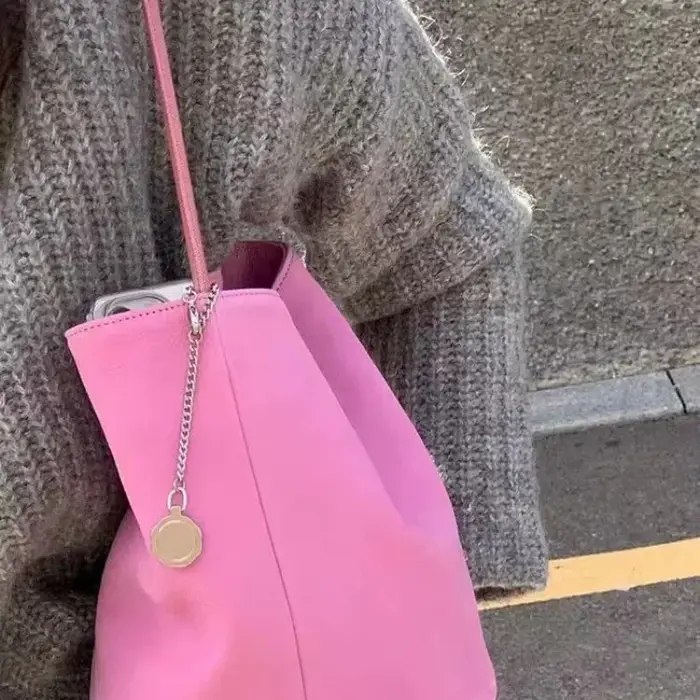 Sac à main en PU rose, sac à main tendance pour femmes