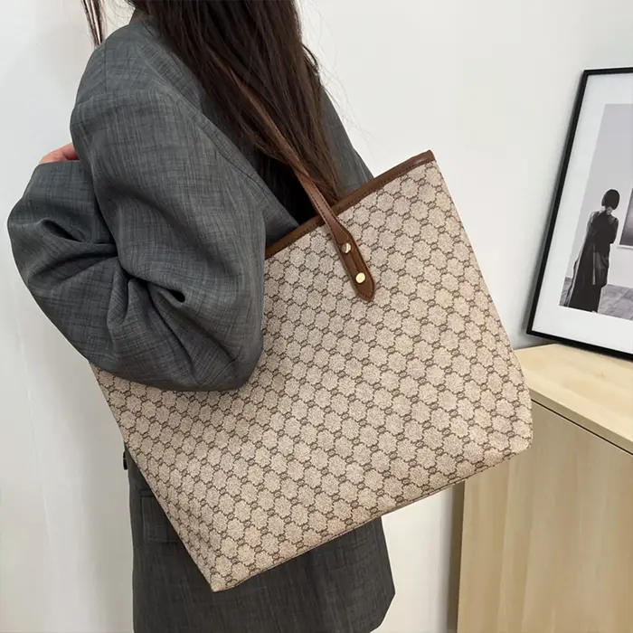Sac fourre-tout de luxe vintage pour femme