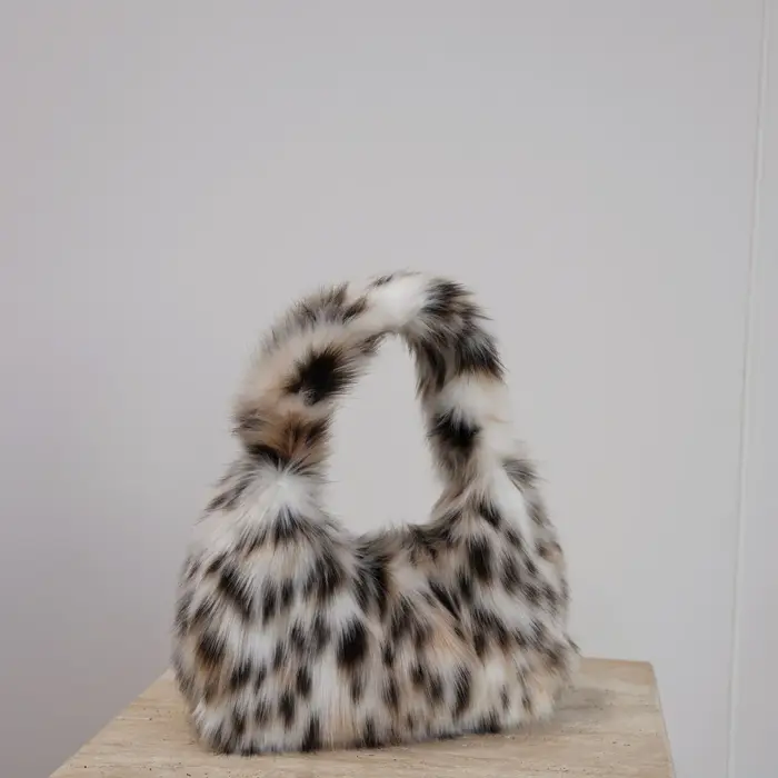Sac sous les bras Hobos en peluche léopard pour femmes Y2K, pochette en fourrure pour filles chaudes