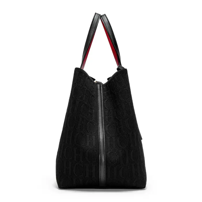 CHCH sac fourre-tout nouvelle grande capacité noir Simple tricoté sac à provisions 27*20*28 cm