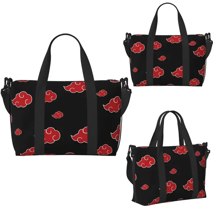 Sac de voyage de plage nuage noir et rouge personnalisé