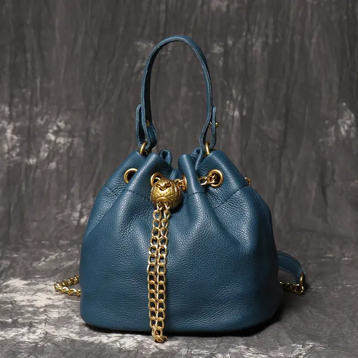 LUOKIR nouveau cordon en métal polyvalent femmes sac à main en cuir véritable chaîne sac à bandouliè