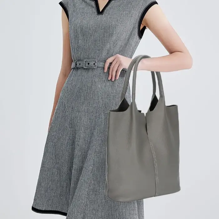 Sac à main en cuir véritable pour femme