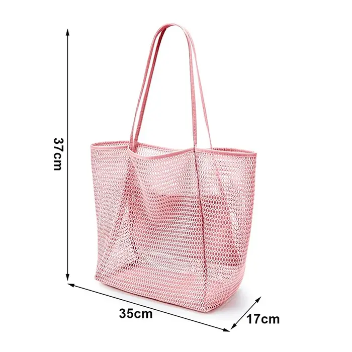 Sac fourre-tout d'été en maille respirante pour femme, sac à bandoulière léger