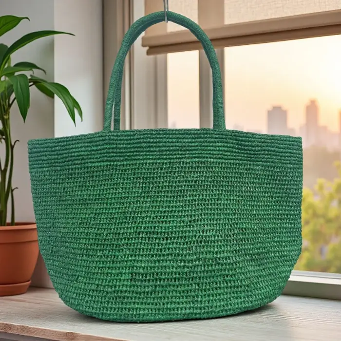 Sac fourre-tout en paille de raphia grande capacité pour femme