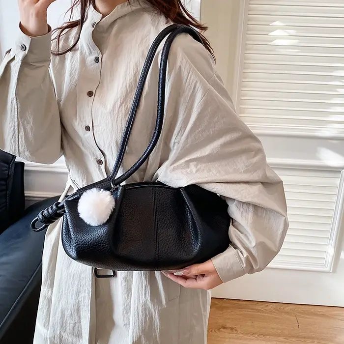 Sac à main orange en cuir PU de haute qualité
