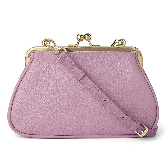 Pochette multifonctionnelle en cuir véritable pour femmes