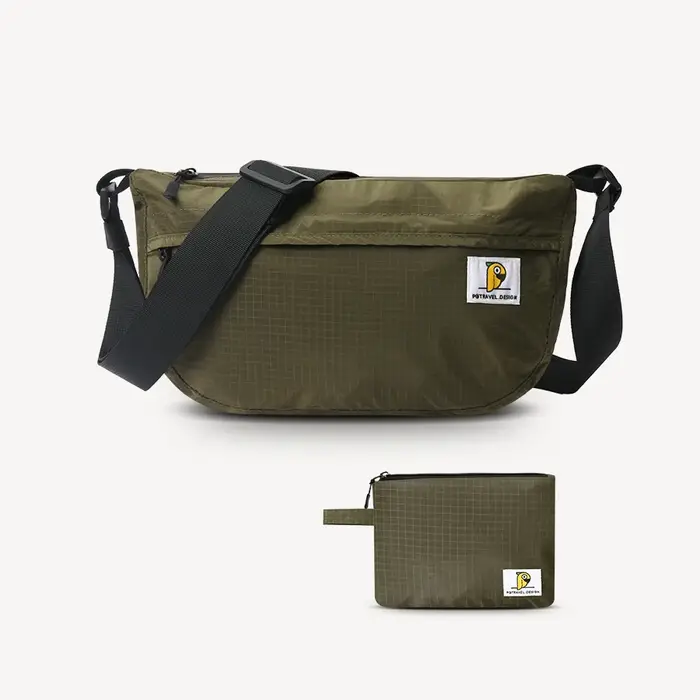 Sac de voyage pliable imperméable, sac fourre-tout et sac bandoulière, grande capacité, pochette de
