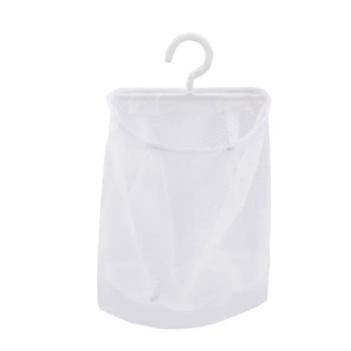 Sac à pinces à linge mural respirant et lavable, en maille pliable avec cintre, support pour pinces
