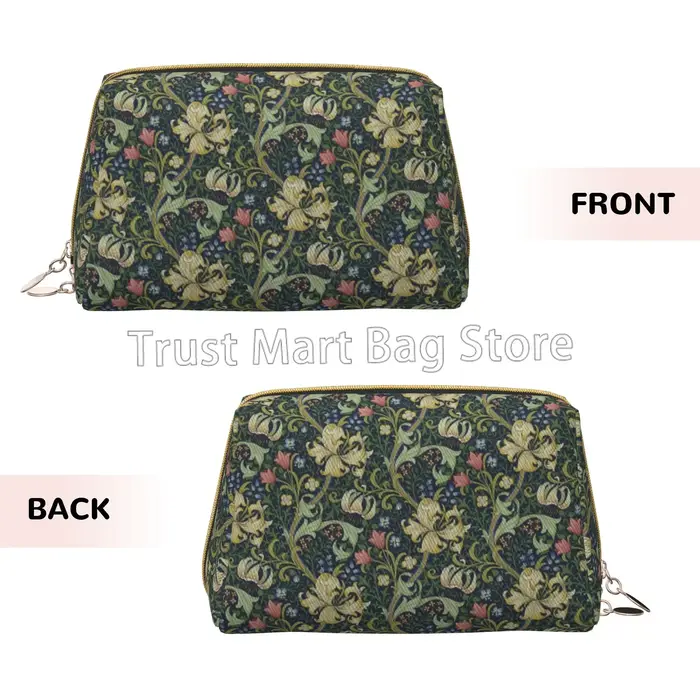 Trousse de maquillage en cuir imprimé William Instability pour femme