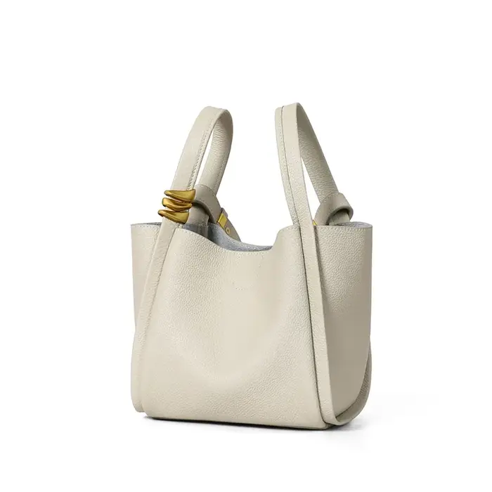 Sac à Main en Cuir de Vache Jaune pour Femme, Fourre-Tout de Marque de Styliste, Luxueux, à la Mode, pour Printemps et Été, E27