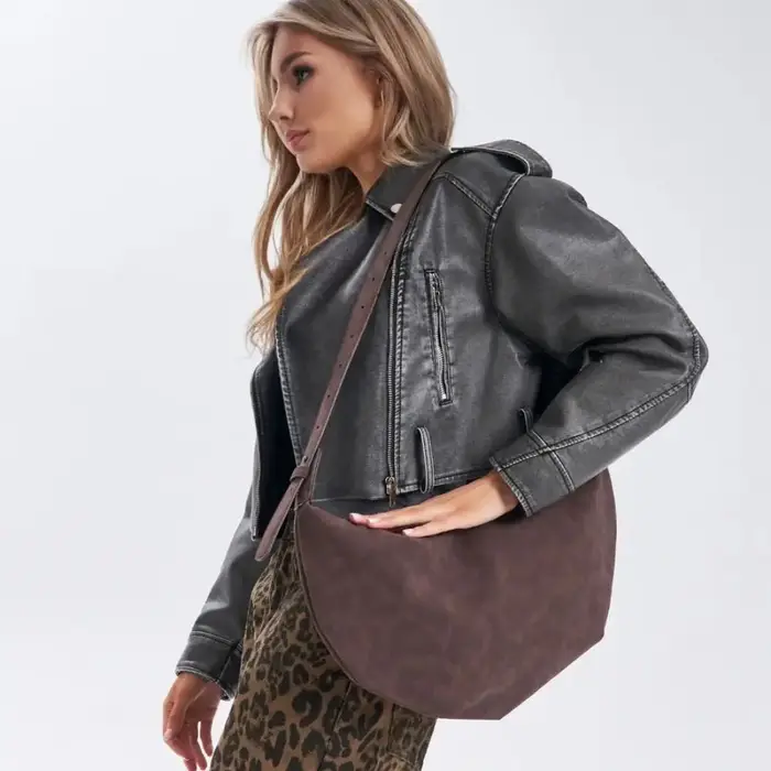 Sac à bandoulière décontracté en PU pour femme