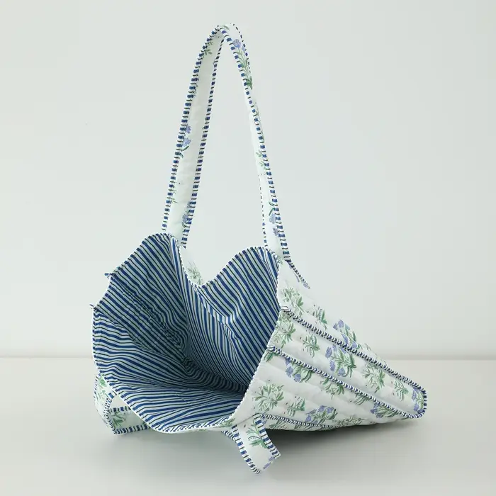 Sac fourre-tout matelassé à fleurs pour femmes