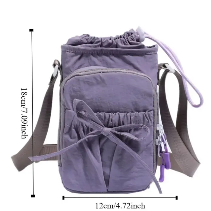 Sac à bandoulière pour bouteille d'eau à nœud papillon
