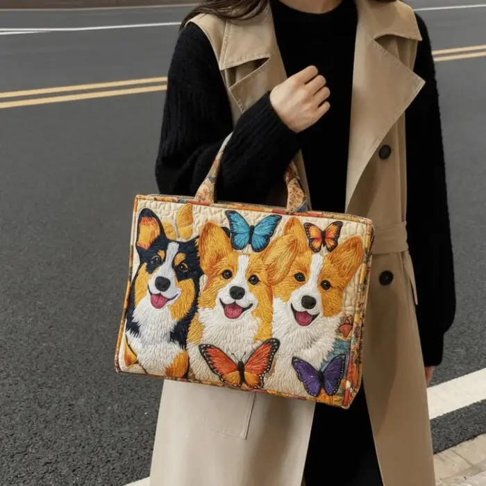 Sac fourre-tout imprimé vintage pour femmes