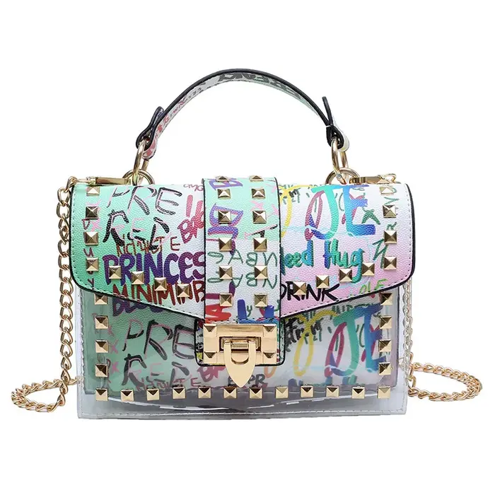 Sacs à bandoulière cloutés Graffiti pour femmes, sac à bandoulière de mode pour dames, sacs à main d