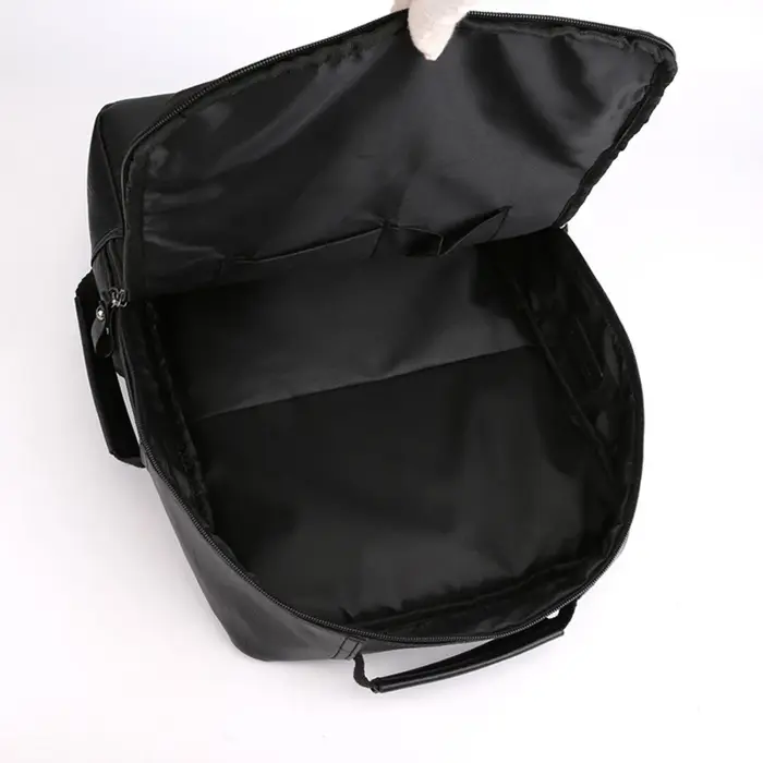 Sacs à dos d'affaires pour hommes étanche en cuir PU pochette d'ordinateur grande capacité USB charge sac à dos mâle mode voyage sac à dos sac