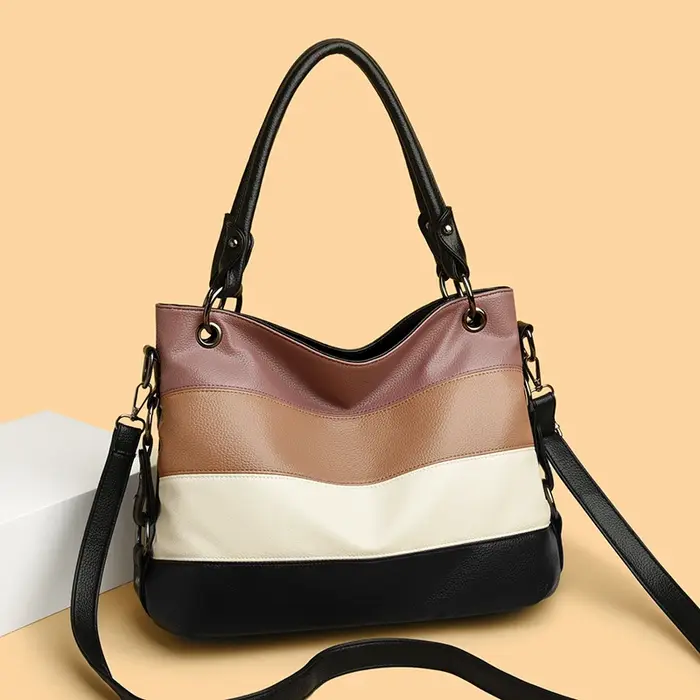 Trois couches de luxe fourre-tout décontracté femmes Sac de haute qualité en cuir Pu dames sacs à main