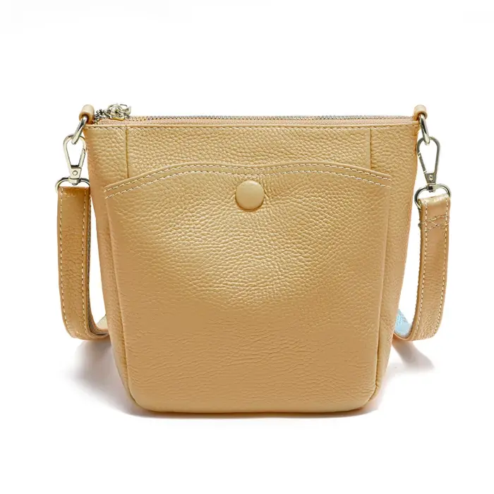 Zency Laides-Sac à main en cuir de vachette souple pour femme
