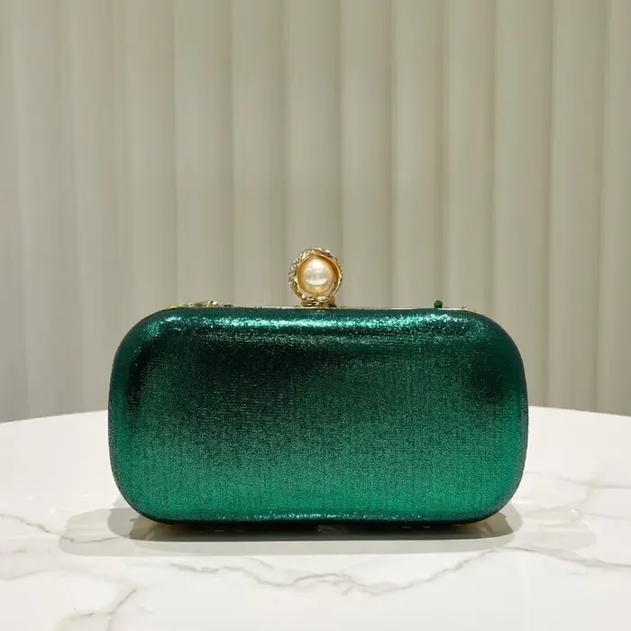 Pochette vert olive pour femme, élégante, brodée de paillettes et de perles, sac de soirée, sac de fête, sac à main vintage à paillettes