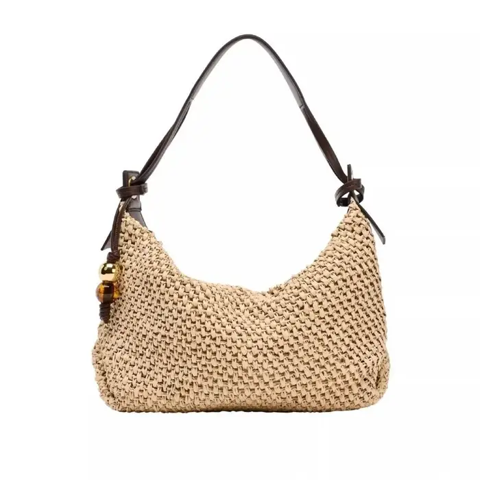 Hobos décontracté sac de paille concepteur tissé femmes sacs à bandoulière Vintage perle déco sacs à
