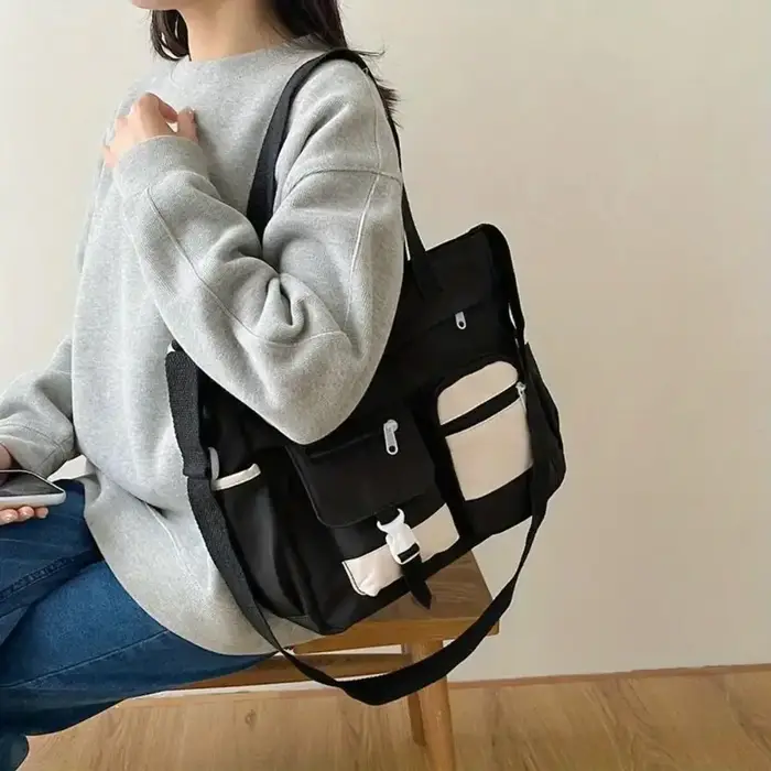 Sac fourre-tout décontracté en toile de Nylon
