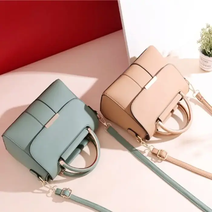 Petit sac à main en cuir PU couleur unie réglable fourre-tout décontracté bandoulière carré sac à bandoulière dame