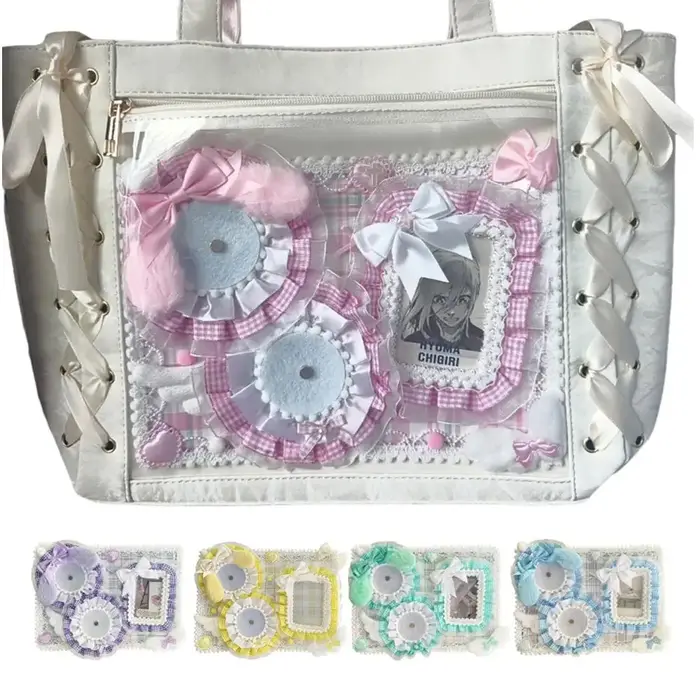 Ita sac broche Badge organisateur à la main dentelle plaque arrière