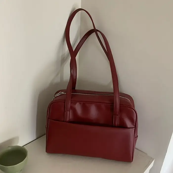 Sac fourre-tout de Style coréen pour femmes, grande capacité, sac à bandoulière simple, polyvalent, Vintage, sous les bras, nouvelle collection 2025