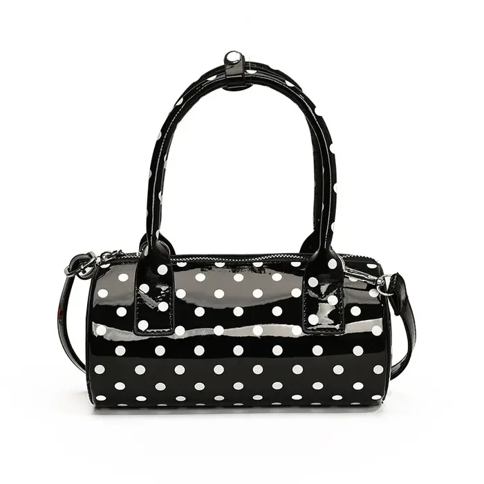 Sac à bandoulière pour femmes en forme de baril, Mini sac à main à poignée supérieure en cuir PU à p