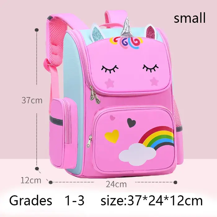 Sac à dos à motif licorne, sac d'école imperméable, bleu marine, rose, violet, sac à dos mignon Kawa