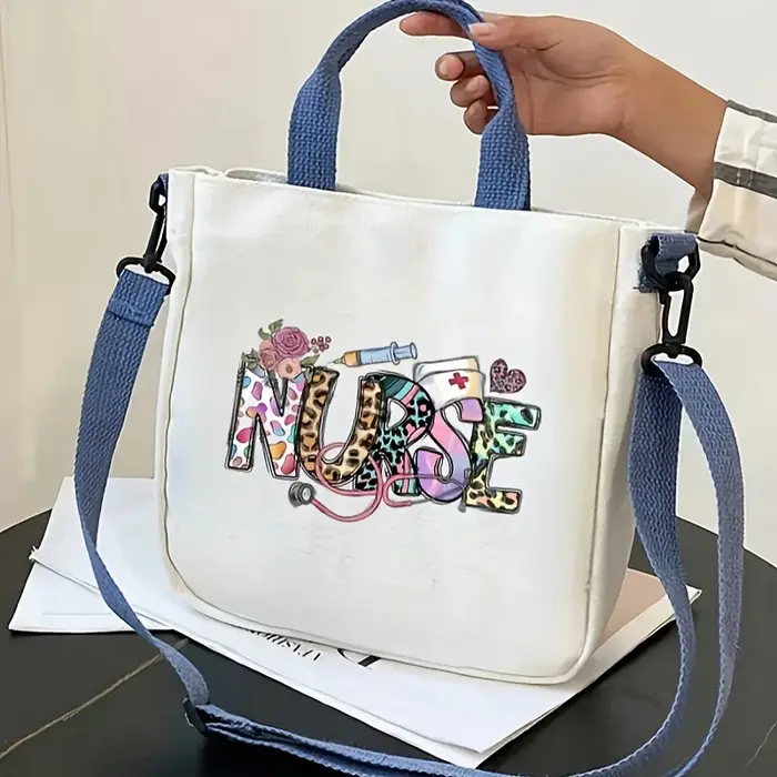 Sac à bandoulière pour femme, élégant, sur le thème des infirmières, avec sangle réglable, sacs four