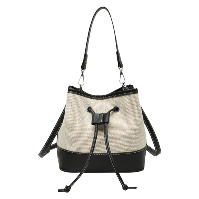 Sac seau tendance pour femme – Nouvelle collection en toile avec cordon de serrage