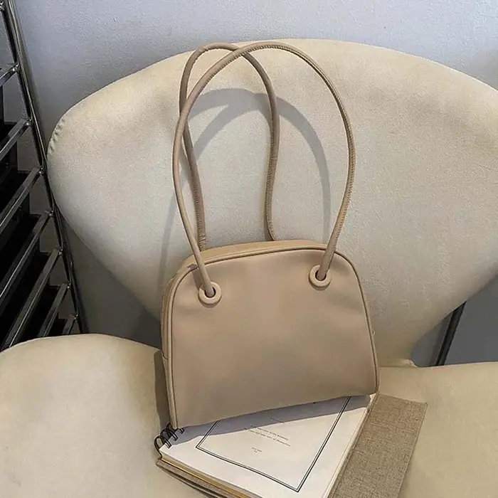 Sac de rangement élégant en PU souple, grand sac fourre-tout de style français, sac carré à porter s