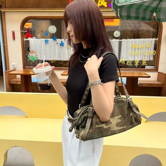Sac à main camouflage de marque pour femme