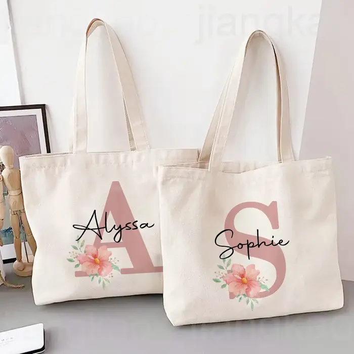 Sac fourre-tout personnalisé avec nom pour femmes