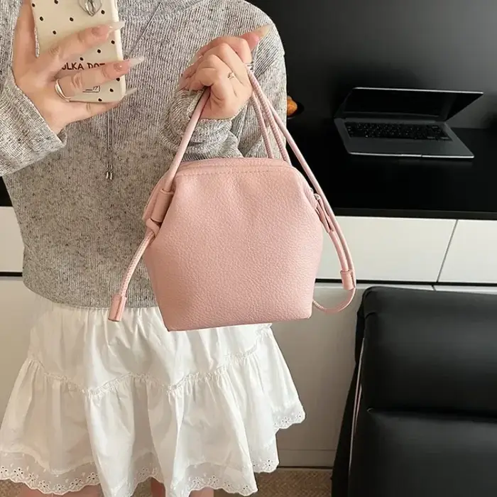 Sac à bandoulière en cuir vintage tendance pour femme