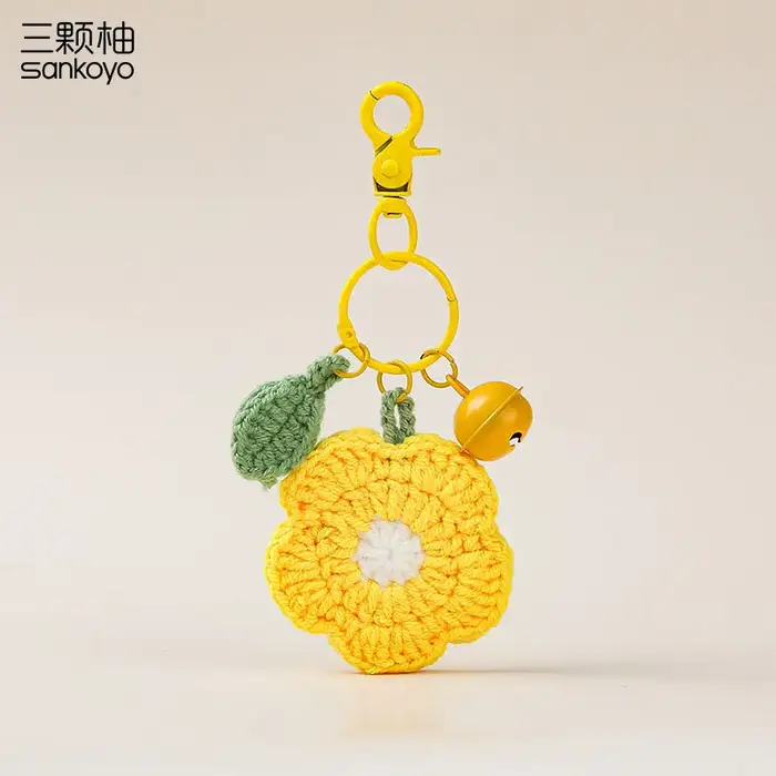 Pendentifs de sac en Crochet en fil de fleur