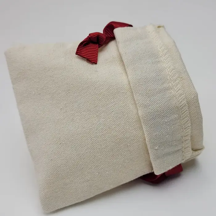 Pochette à cordon en coton et lin style rétro