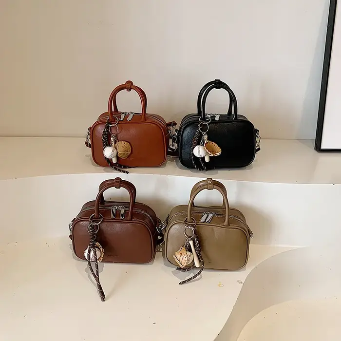 Sac Boston Grande Taille Rétro Urbain Simple et Tendance