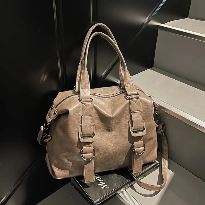 Vintage femmes sacs à bandoulière nouveau Simple dames trajet sac fourre-tout de haute qualité en cuir PU femme sous