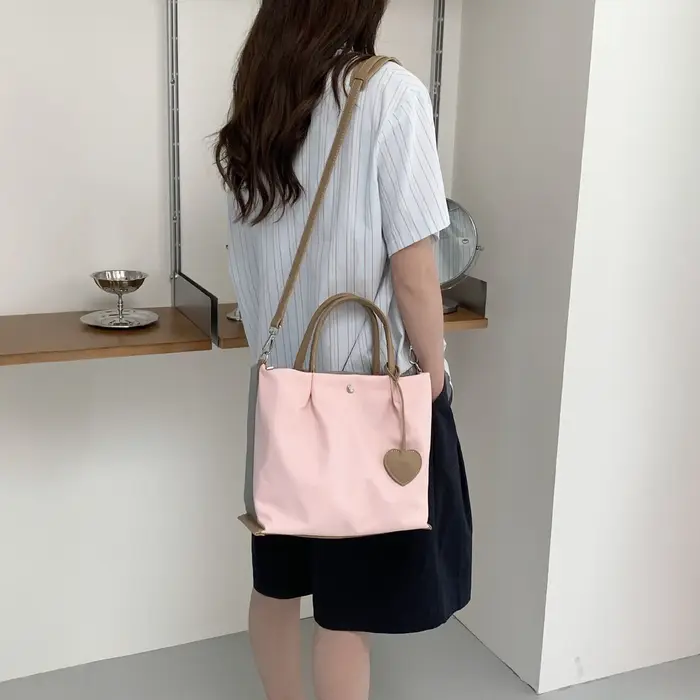 Sac fourre-tout en nylon style coréen avec patchwork