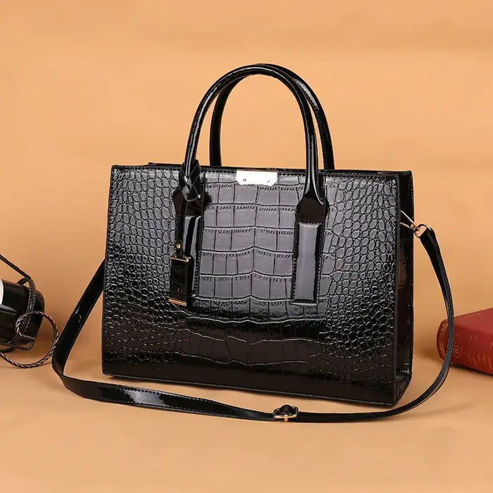 Sac fourre-tout de grande capacité pour femmes, sac à main synthétique élégant avec fermeture à glis