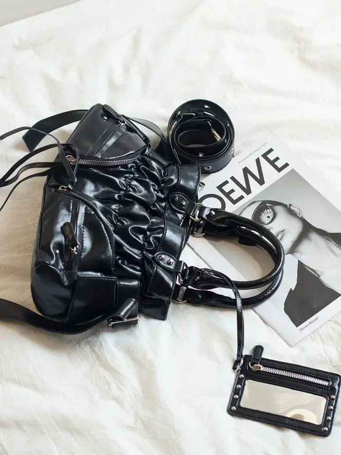 Sac de moto à rivets haut de gamme pour femmes