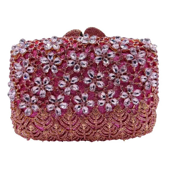 Sac en pierre nouveau lilas incrusté de diamants sac de dîner banquet fête mariage diamant femmes sa