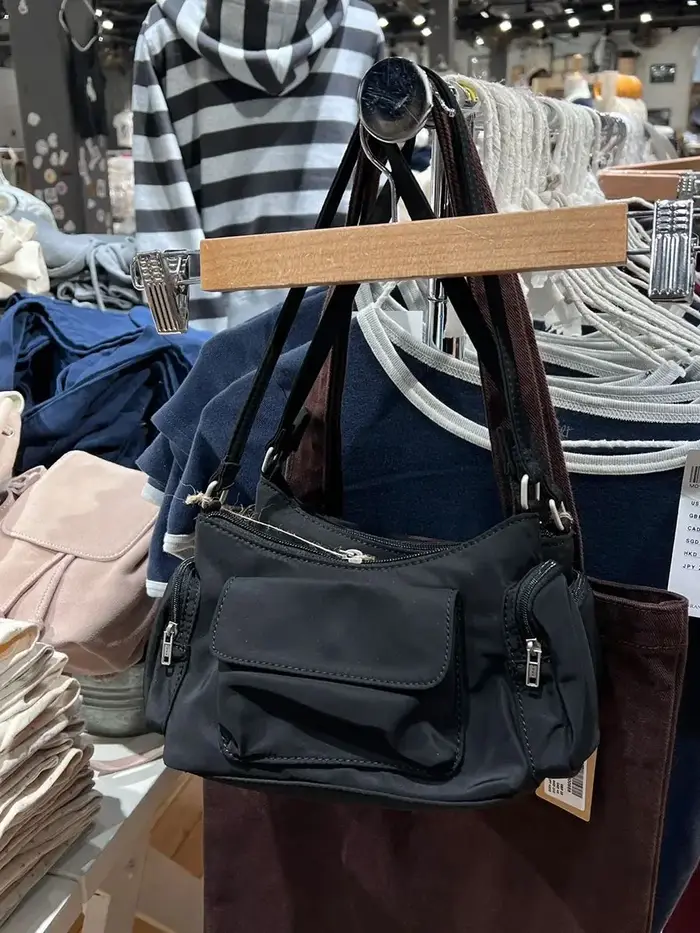 Sac à Main Vintage Américain Marron en PU pour Femme