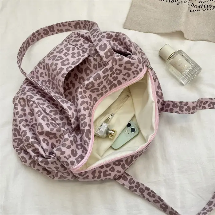 Sac fourre-tout tendance imprimé léopard pour femme