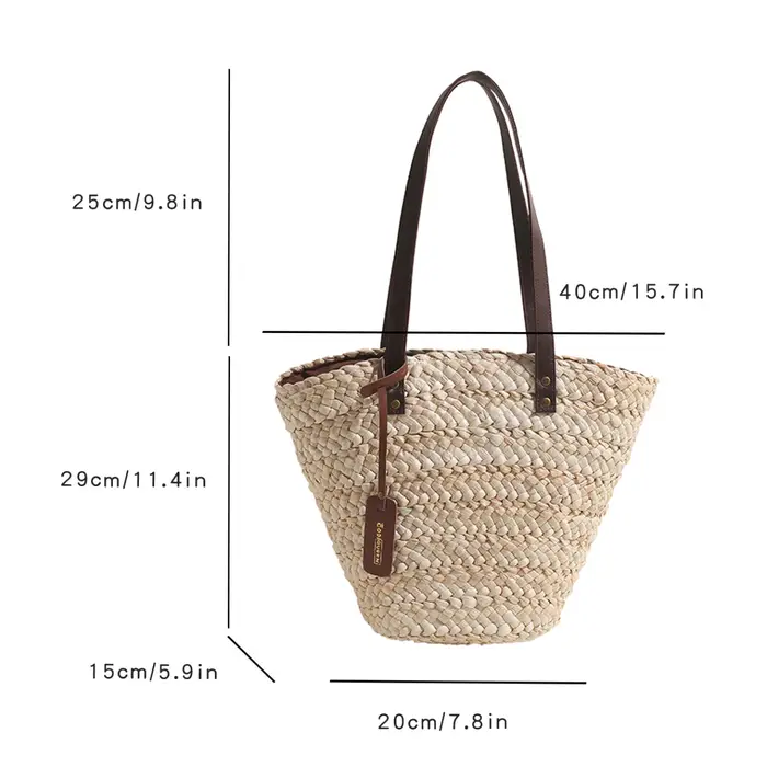 Sac à main tissé en rotin pour femmes